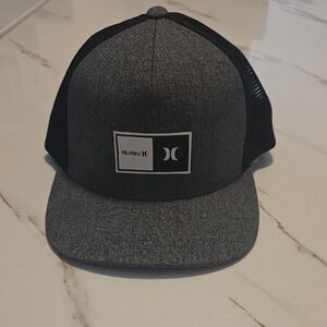 Hurley Charcoal and Black Logo Cap